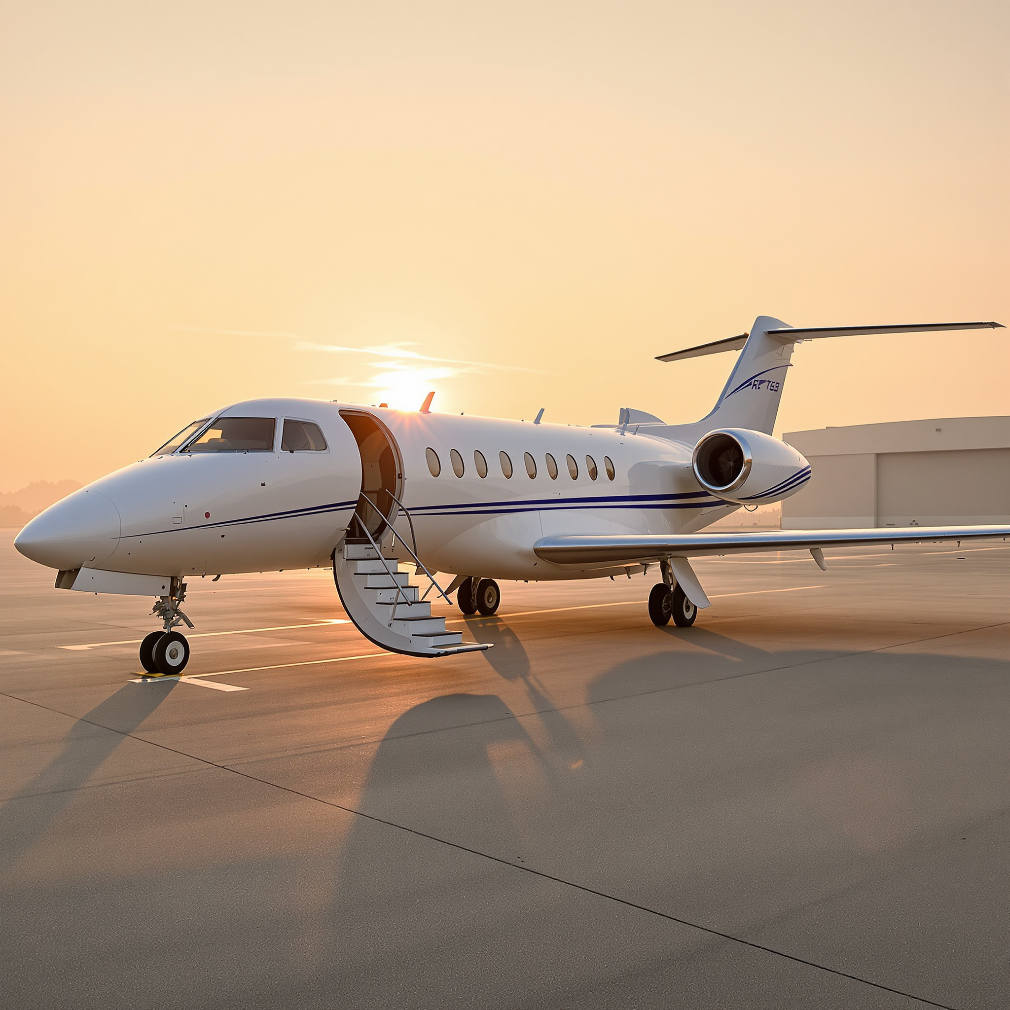 Premium VIP airliner cabin with executive seating and luxury amenities